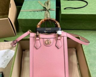 Replica Gucci Bamboo Handle Double G Diana Mini Tote Bag 739079