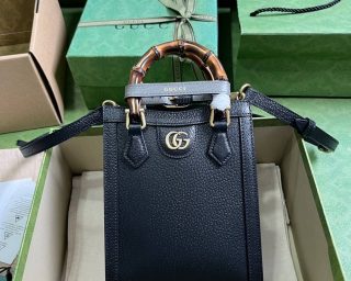 Replica Gucci Bamboo Handle Double G Diana Mini Tote Bag 739079