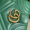 Replica Gucci Chevron Leather GG Marmont Mini Top Handle Bag 547260