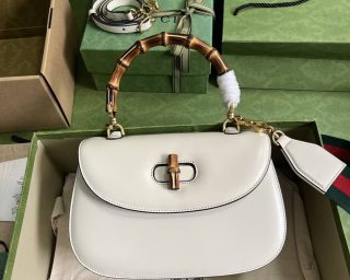 Replica Gucci Bamboo 1947 Medium Top Handle Bag 672206