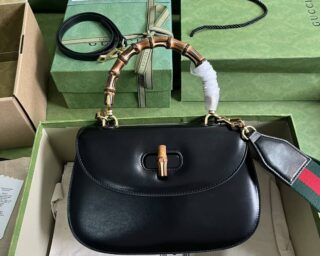 Replica Gucci Bamboo 1947 Medium Top Handle Bag 672206