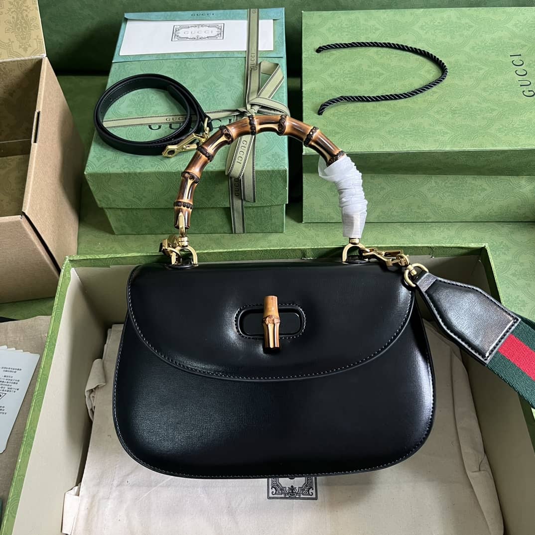 Replica Gucci Bamboo 1947 Medium Top Handle Bag 672206