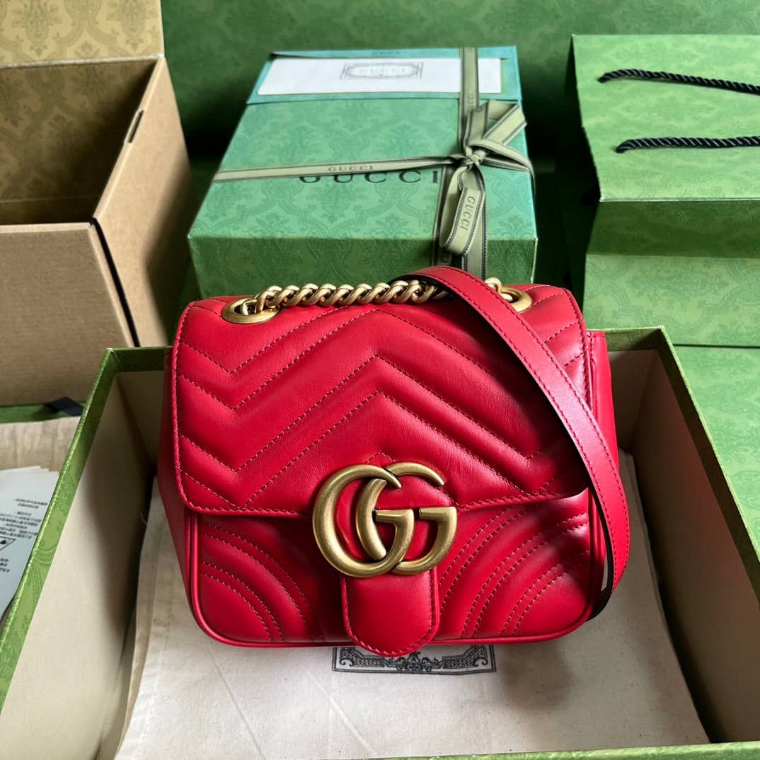 Replica Gucci GG Marmont Mini Shoulder Bag 739682