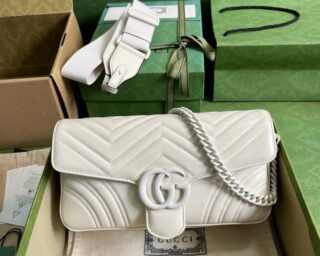 Replica Gucci GG Marmont Leather Shoulder Bag 734814