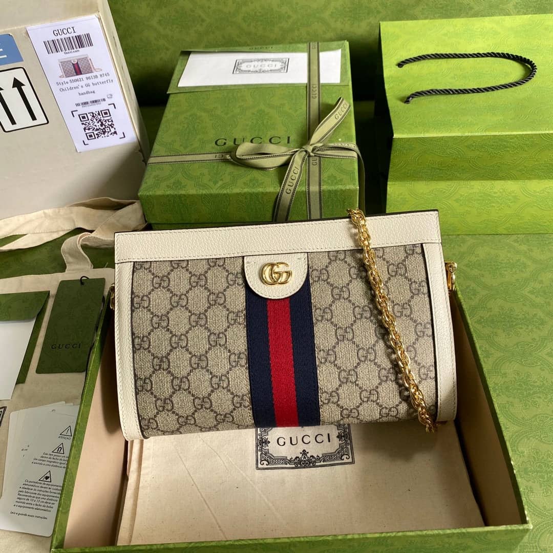 Replica Gucci GG Supreme Ophidia Small Chain-Strap Shoulder Bag 503877