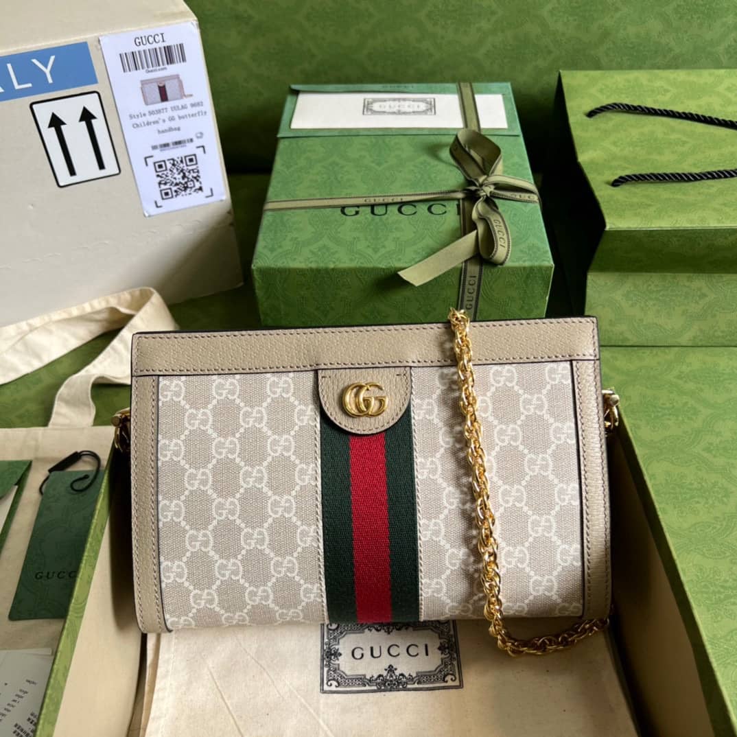 Replica Gucci GG Supreme Ophidia Small Chain-Strap Shoulder Bag 503877