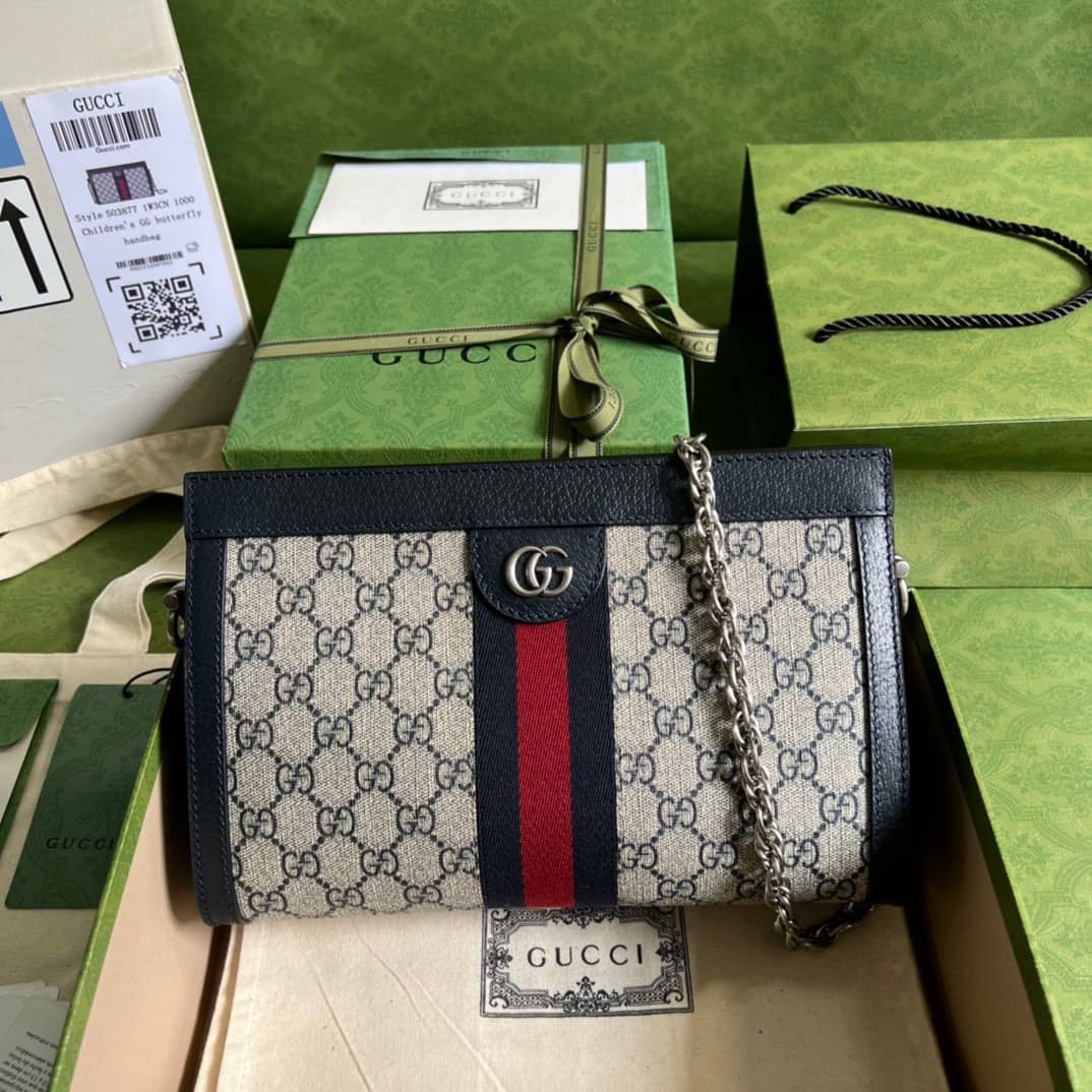 Replica Gucci GG Supreme Ophidia Small Chain-Strap Shoulder Bag 503877