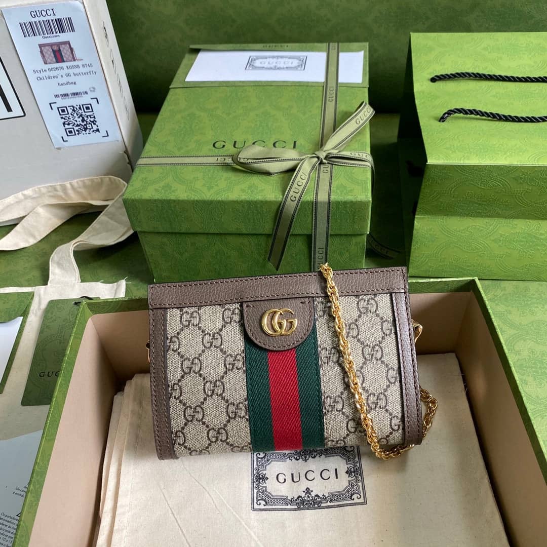 Replica Gucci GG Supreme Ophidia Mini Shoulder Crossbody Bag 602676