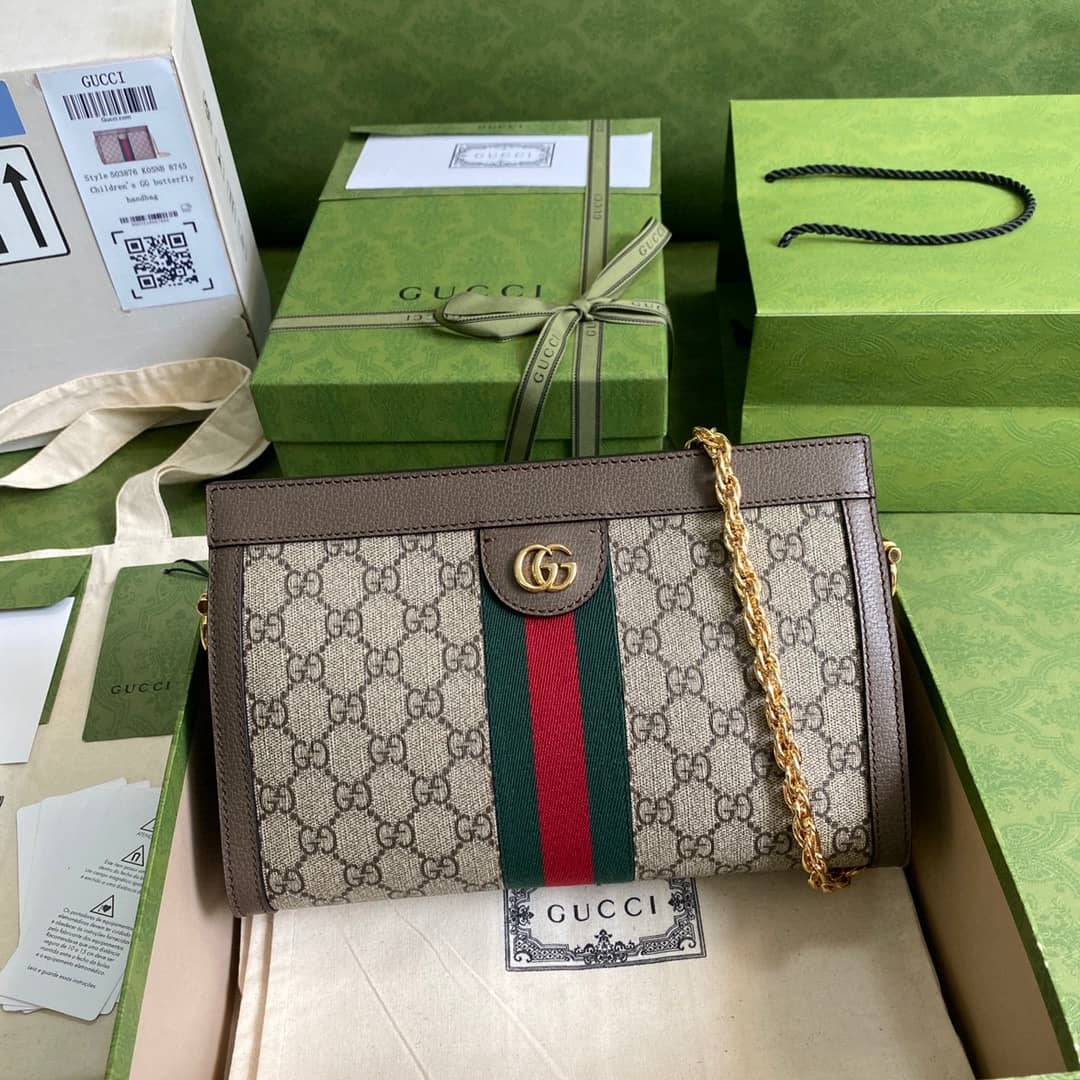 Replica Gucci GG Supreme Ophidia Small Chain-Strap Shoulder Bag 503877