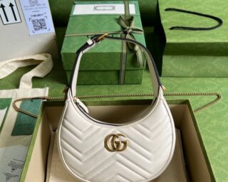 Replica Gucci GG Marmont Half-Moon-Shaped Mini Bag 699514