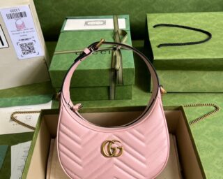 Replica Gucci GG Marmont Half-Moon-Shaped Mini Bag 699514