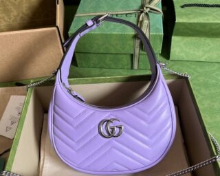 Replica Gucci GG Marmont Half-Moon-Shaped Mini Bag 699514