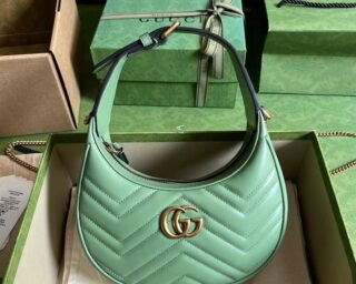 Replica Gucci GG Marmont Half-Moon-Shaped Mini Bag 699514