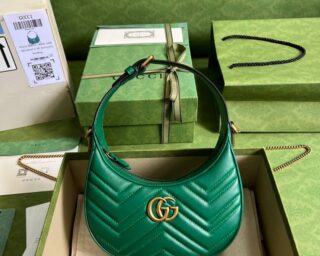 Replica Gucci GG Marmont Half-Moon-Shaped Mini Bag 699514