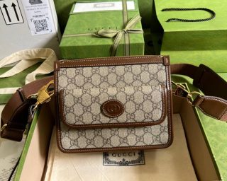 Replica Gucci Messenger Bag With Interlocking G 674164