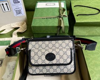 Replica Gucci Messenger Bag With Interlocking G 674164