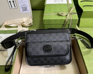 Replica Gucci Messenger Bag With Interlocking G 674164