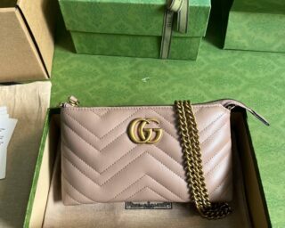 Replica Gucci GG Marmont Shoulder Bag Chain Wallet 443447