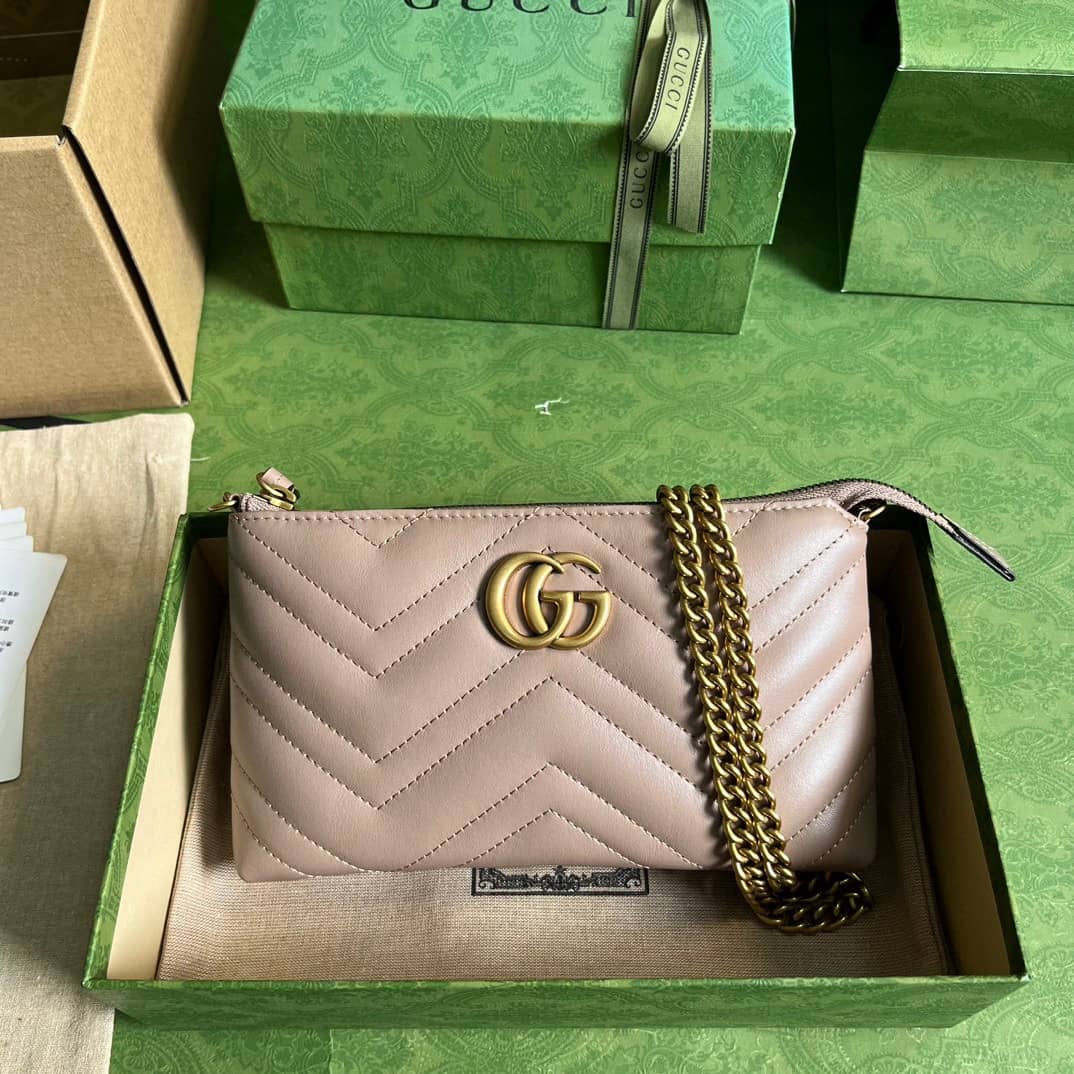 Replica Gucci GG Marmont Shoulder Bag Chain Wallet 443447