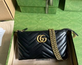 Replica Gucci GG Marmont Shoulder Bag Chain Wallet 443447