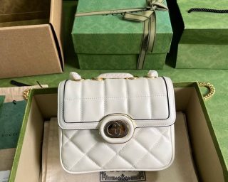 Replica Gucci Deco Mini Leather Shoulder Bag 741457