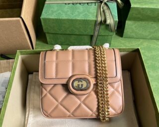 Replica Gucci Deco Mini Leather Shoulder Bag 741457