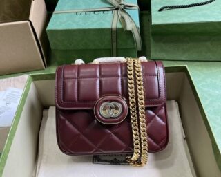 Replica Gucci Deco Mini Leather Shoulder Bag 741457