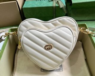 Replica Gucci Interlocking G Mini Heart Shoulder Bag 751628