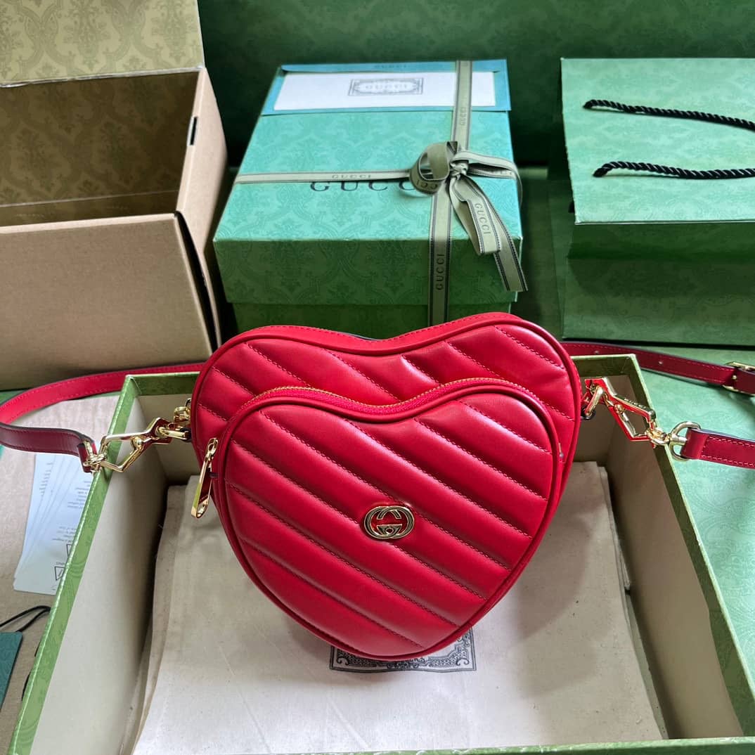 Replica Gucci Interlocking G Mini Heart Shoulder Bag 751628