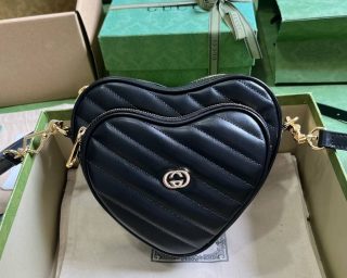 Replica Gucci Interlocking G Mini Heart Shoulder Bag 751628