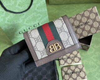 Replica Gucci Balenciaga The Hacker Canvas Leather Bifold Wallet 680385