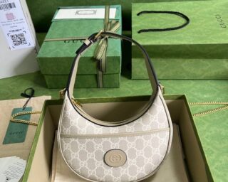 Replica Gucci Half Moon Shaped Hobo Bag With Interlocking G 726843