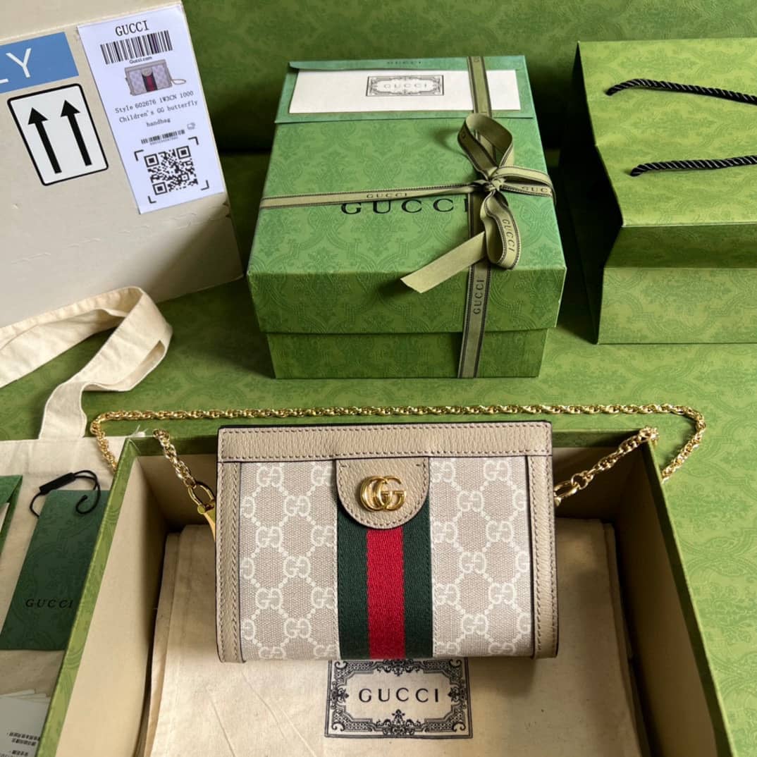 Replica Gucci GG Supreme Ophidia Mini Shoulder Crossbody Bag 602676