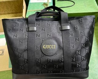 Replica Gucci Black Nylon Shopper Tote Bag 746037