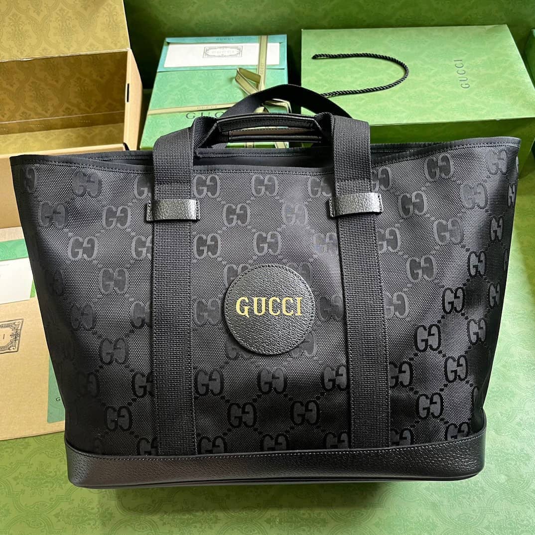 Replica Gucci Black Nylon Shopper Tote Bag 746037