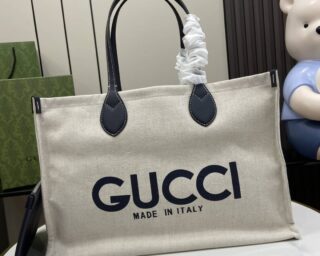 Replica Gucci Medium Canvas Print Tote Bag 772176