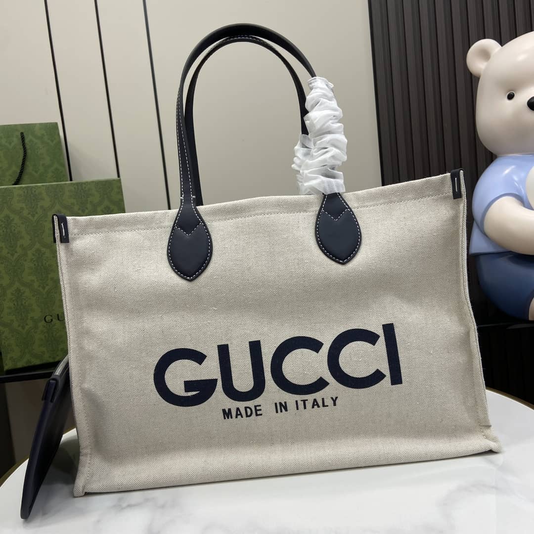 Replica Gucci Medium Canvas Print Tote Bag 772176