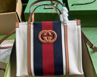 Replica Gucci Interlocking G Canvas Mini Tote Bag 727735