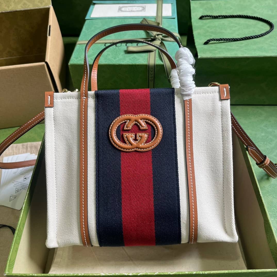 Replica Gucci Interlocking G Canvas Mini Tote Bag 727735