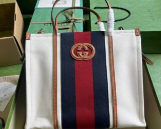 Replica Gucci Interlocking G Canvas Small Tote Bag 727728