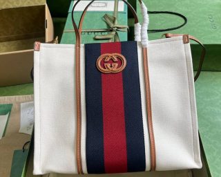 Replica Gucci Interlocking G Canvas Medium Tote Bag 727721