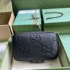 Replica Gucci Jumbo GG Toiletry Case In Black Leather 766957