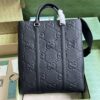 Replica Gucci Jumbo GG Medium Tote Bag In Black Leather 760233