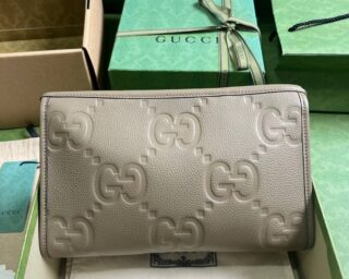 Replica Gucci Jumbo Gg Leather Pouch 739490