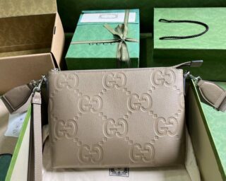 Replica Gucci GG Embossed Medium Messenger Bag 696009