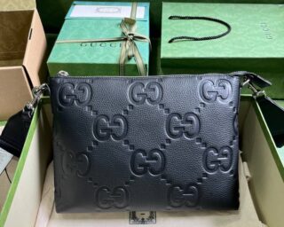 Replica Gucci GG Embossed Medium Messenger Bag 696009