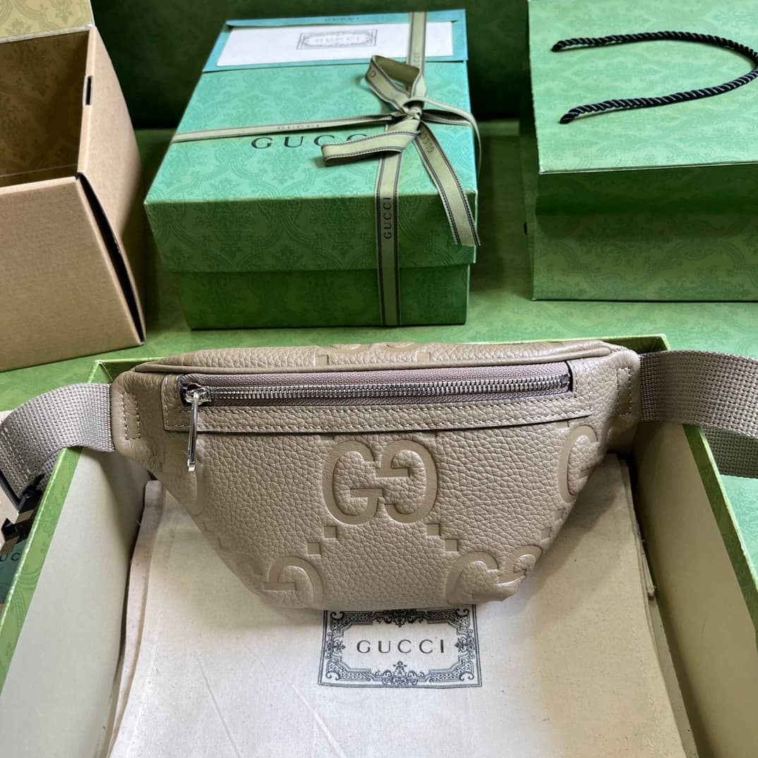 Replica Gucci GG Embossed Leather Belt Bag 658582