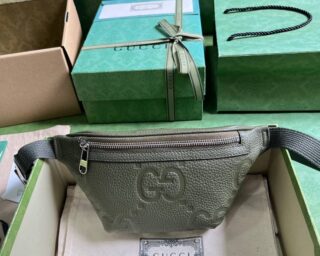 Replica Gucci GG Embossed Leather Belt Bag 658582