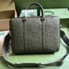 Replica Gucci Jumbo GG Leather Embossed Briefcase 658573