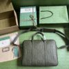 Replica Gucci Jumbo GG Leather Embossed Briefcase 658573